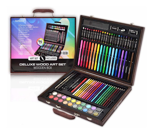 Darnassus Juego Arte Madera Caja Kit Dibujo Color Suministro