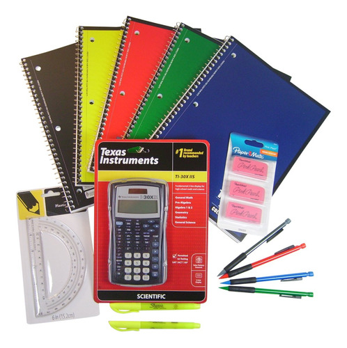 Regreso Escuela Secundaria College 14 Item Bundle Texa Ti-30