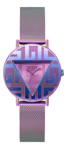 Reloj Guess Mujer Relojes Para Dama Ladies Correa Iridiscente Bisel Oro Rosa Fondo Dorado