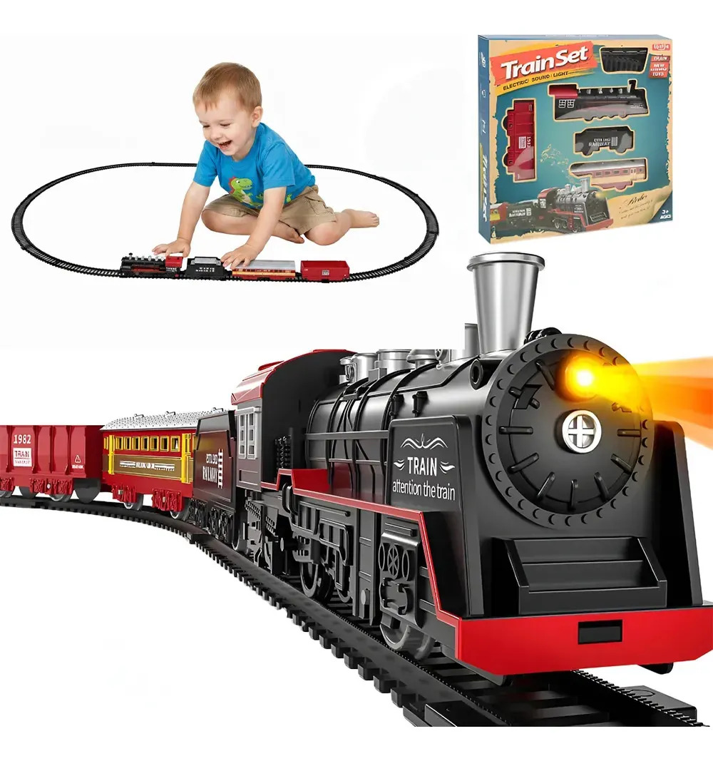 Tren Eléctrico De Carga Y Pasajeros Juguete Niño Militar