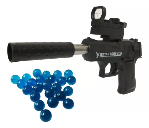 Airsoft Pistola Brinquedo Arma Gel Com Laser 2em1 - Desconto no Preço