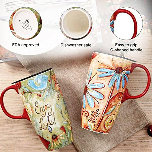 Cedar Home Travel Coffee Taza De Cerámica Taza De Té Con De