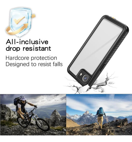 Capa Para iPhone 16e Com Protetor De Tela À Prova D'água