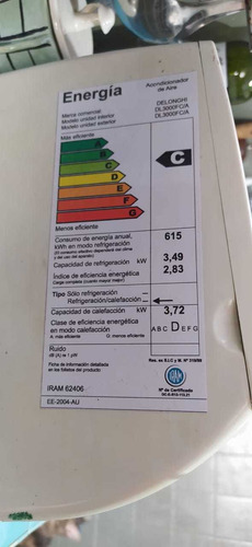 Imagen 2 de 5 de Aire Frío Calor Delonghi 3200
