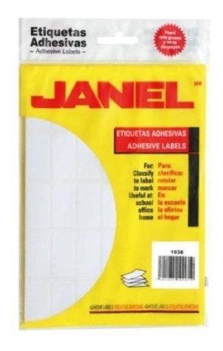 Etiqueta Janel File 20x105 Mm 280 Etiquetas Por Sobre Color Blanco