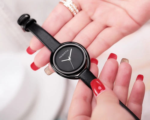 Relógios Feminino Analogico Minimalista Preto Luxo