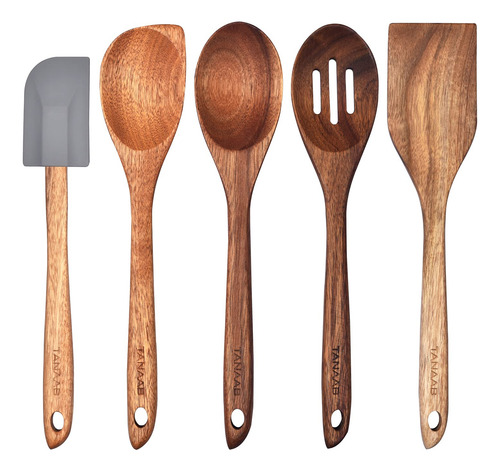 Juego De Cucharas De Madera Y Utensilios De Cocina Para Coci