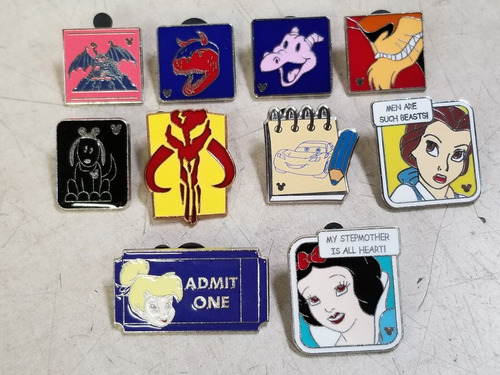 Lot Of 10 - Assorted Disney Enamel Pins Mme