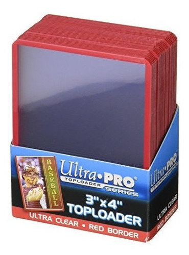 Carpeta Y Funda Para Tarj Ultra Pro 3  X 4  Red Border Toplo