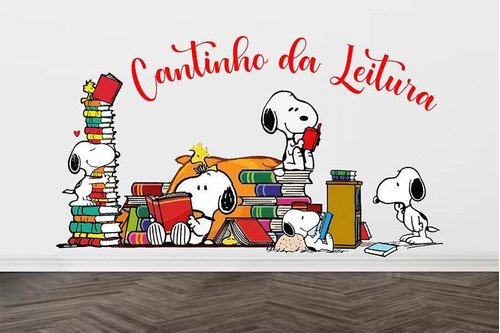 Adesivo De Parede Cantinho Da Leitura - Snoopy