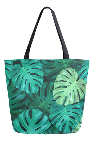 Alaza Selva Tropical Hoja Palma Verde Bolsa Lona Regalo Asa