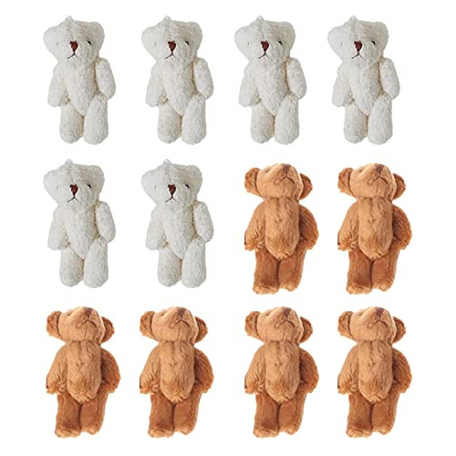 Cheeseandu 12pcs 5.5cm Plush Mini Conjunto Teddy Bear Juguet