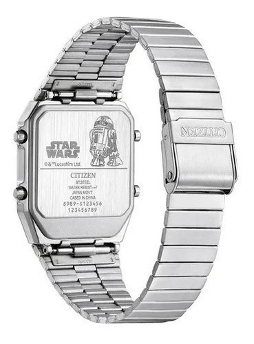 Citizen R2-d2 Jg2117-51a Ana-digi Temp Star Wars .. Dcmstore Color de la correa Plata Color del bisel Plata Color del fondo Blanco