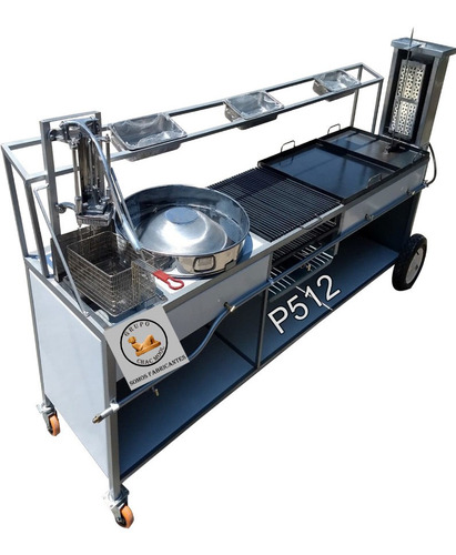 Carrito De Comida Pastor Asador Choricera Freidora P512