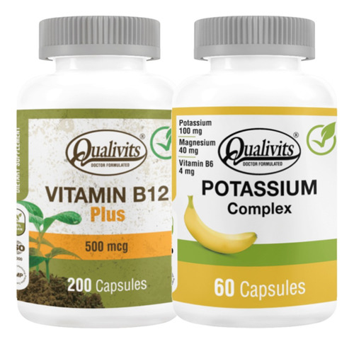 Vitamina B12 500 Mcg + Potassium Complex Qualivits - Potasio