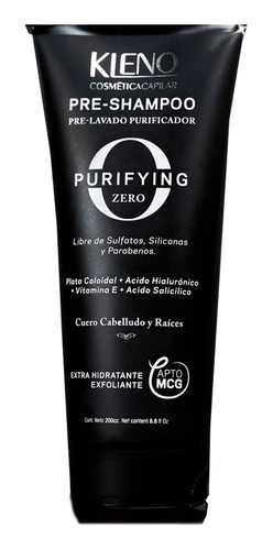 Kleno Pre Shampoo Purifying Zero Purificante Exfoliante X200