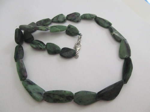 Colar De Pedras Zoisite Gema Natural