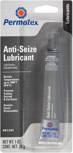 Permatex 81343 Anti-seize Lubricant, 1 Oz. Tube