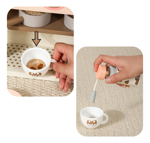 Cafetera De Madera, Juego De Simulación, Accesorios De