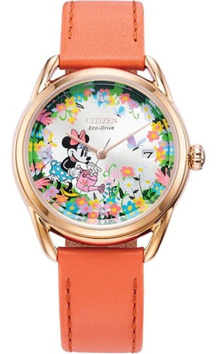 Reloj Citizen 61603 Fe6087-04w Eco-drive Mujer M I N N I E Color del bisel Dorado Color del fondo Multicolor 61303