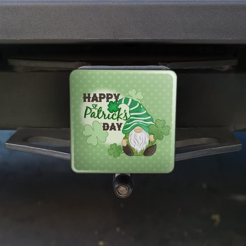 St. Patrick Day Gnome Tow Trailer Hitch Cover Plug Insert 1