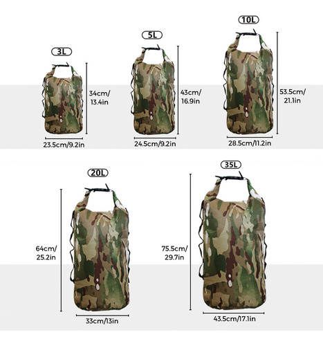 Saco Seco Ligero Dry Bag Con Correas Para Los Hombros Para