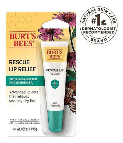 Burts Bees Rescue Lip Relief Con Manteca De Karité Y Equinác