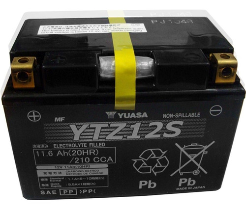 Bateria Yuasa Ytz-12s / Ytz12s Sellada  Fas Motos Full