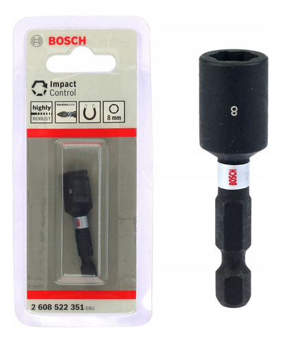 Punta Para Tuercas 8 X 50mm Zanco 1/4 Bosch 2608522351