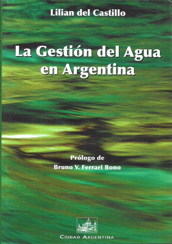 La Gestion Del Agua En La Argentina -, De Del Castillo Lilian. Editorial Ciudad Argentina, Tapa Blanda En Español