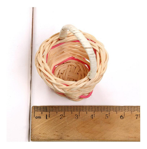 10 Cestas De Flores Tejidas De Mimbre Hechas A Mano,