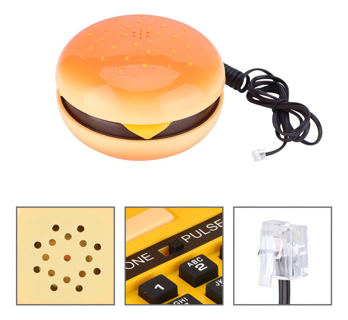Teléfono De La Hamburguesa, Novedad Emulational Teléfono D Color Naranja