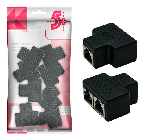 8x Duplicador De Saídas Cabo De Rede Rj45 Internet Divisor Y