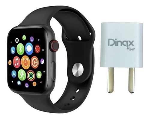 Smartwatch T500 Llamadas Con Cargador Usb 220v 1a Celular Negro Liso Rojo Negro