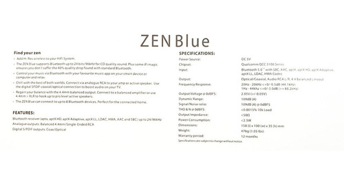 Dac Ifi Zen Blue Receptor Bluetooth 5.0 Aptx Hd Aac Ldac