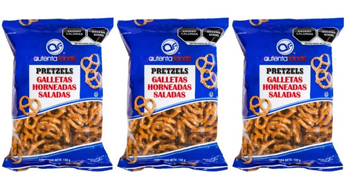 Pretzels Autenta Foods 150 Grs - 3 Unidades