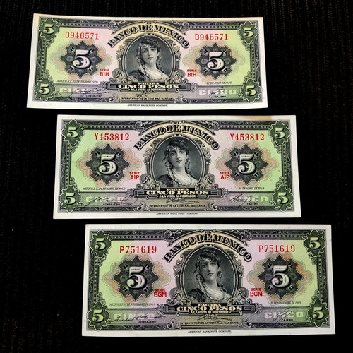 1 Billete De 5 Pesos De La 3a Emisión Nuevo Sin Circular