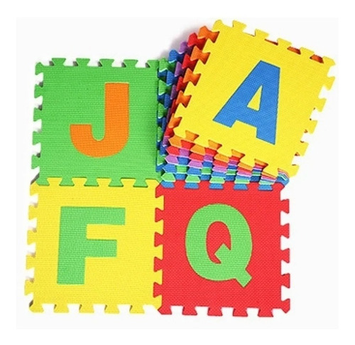 Imagen 1 de 2 de Tapete Alfombra Foamy Para Bebe 10 Piezas Letras