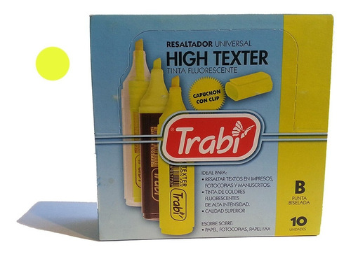 Caja X10 Resaltador Trabi High Texter Marcador Fluo