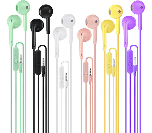 20 Piezas Auriculares A Granel Con Micrófono Auriculares 3,5