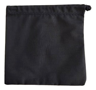 Bolsa/bolsita De Tela Negro-15x15 Cm- Pack 5 Unidades Negro Lisa Con Cordon