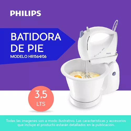 Batidora De Pie Bowl 3.5l Philips Hr1564/06 300w Pc