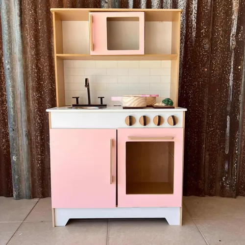 Cocina Infantil Ikea De Madera Rosa Y Barniz