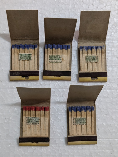 5 Caixinhas Fósforos Remington 60 - Campeões Do Mundo 1958 (Usado)
