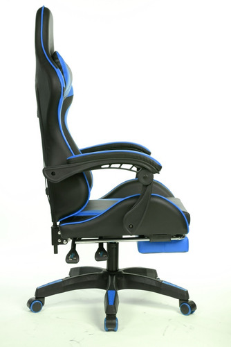 Imagen 4 de 5 de Silla Gamer Se100 Negra Y Azul Tipo Gaming