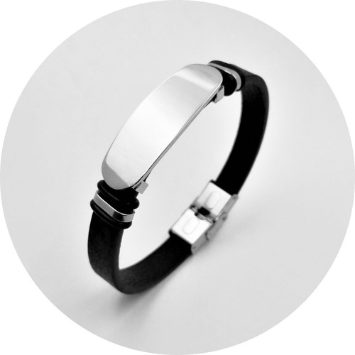 Imagen 3 de 7 de Pulsera Alerta Médica Grabado Láser Personalizado 1163