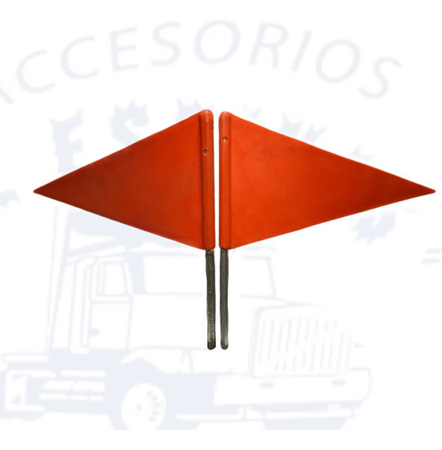 Banderín Seguridad Rígido Naranja Tracto-camión Banderola