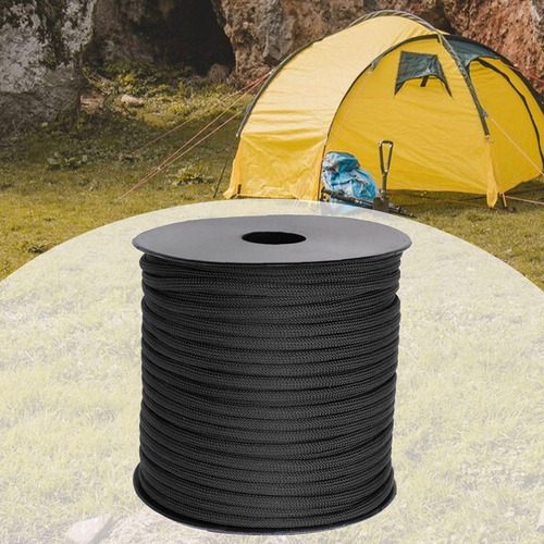 Cuerda Tejida Paracord Para Acampar Cuerda De Negro