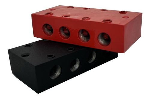 Bloque Distribuidor Potencias Audio 4 X 4 Aluminio 0 Ga  