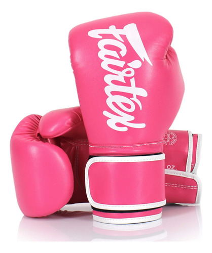 Guantes Para Entrenamiento Fairtex, 8 Onzas, Rosa Y Blanco